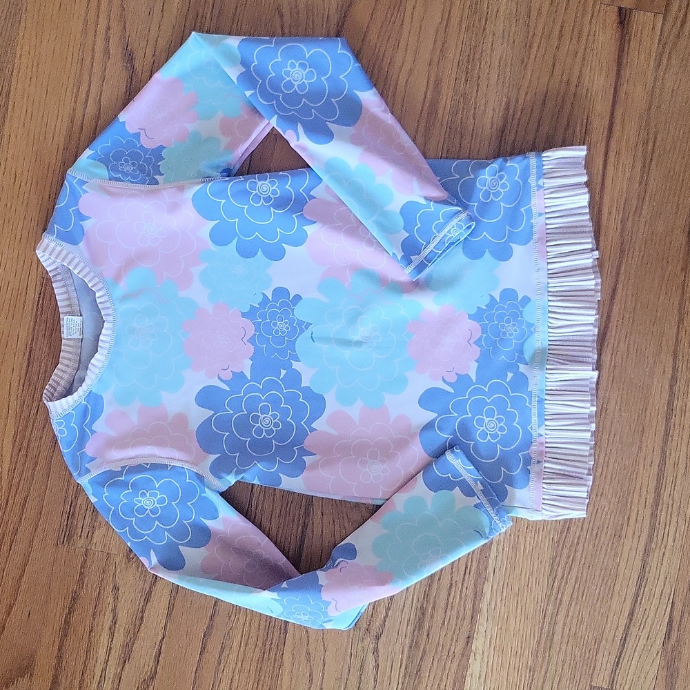 Ruffle Butts swim top/bottom Girls Size 8